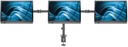Soporte para Monitor de Escritorio 3 Pantallas Manhattan 10" a 27" 7 Kg 461658