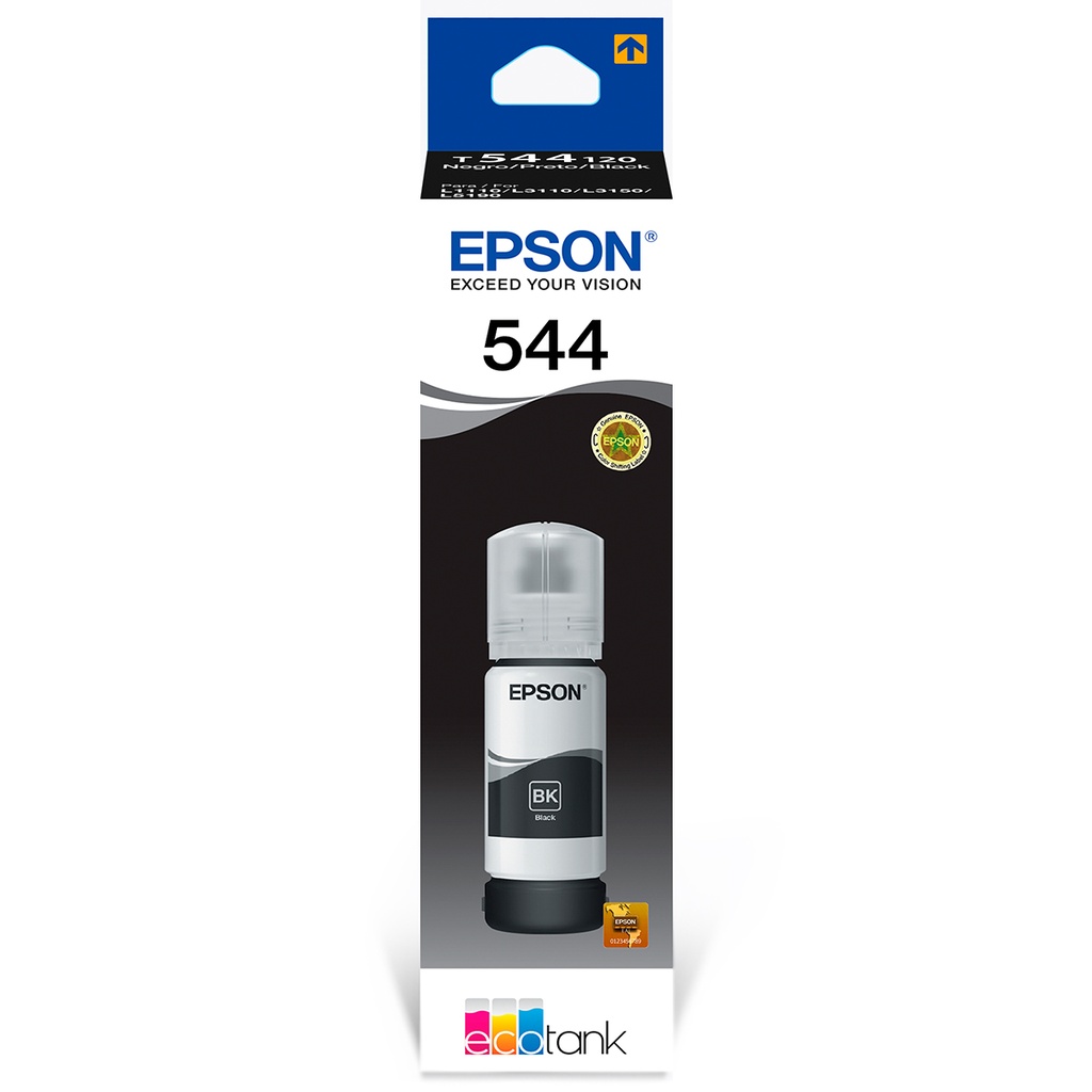 Tanque de Tinta Epson T544 Negro 65ml 4500 Páginas