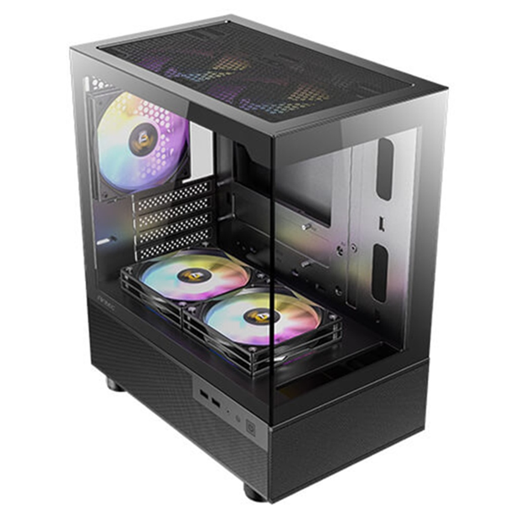Gabinete Antec Cx200m RGB Elite Mini Tower Micro ATX ITX 5 Ventiladores ARGB Instalados