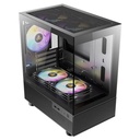 Gabinete Antec Cx200m RGB Elite Mini Tower Micro ATX ITX 5 Ventiladores ARGB Instalados