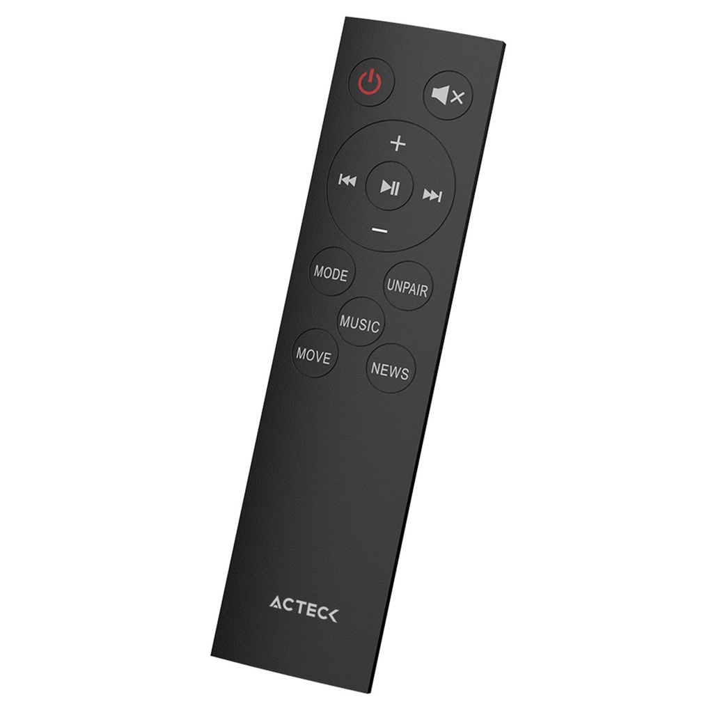 Barra De Sonido Con Subwoofer Acteck Dynamic Thin BS600 Bluetooth 3.5 mm USB HDMI