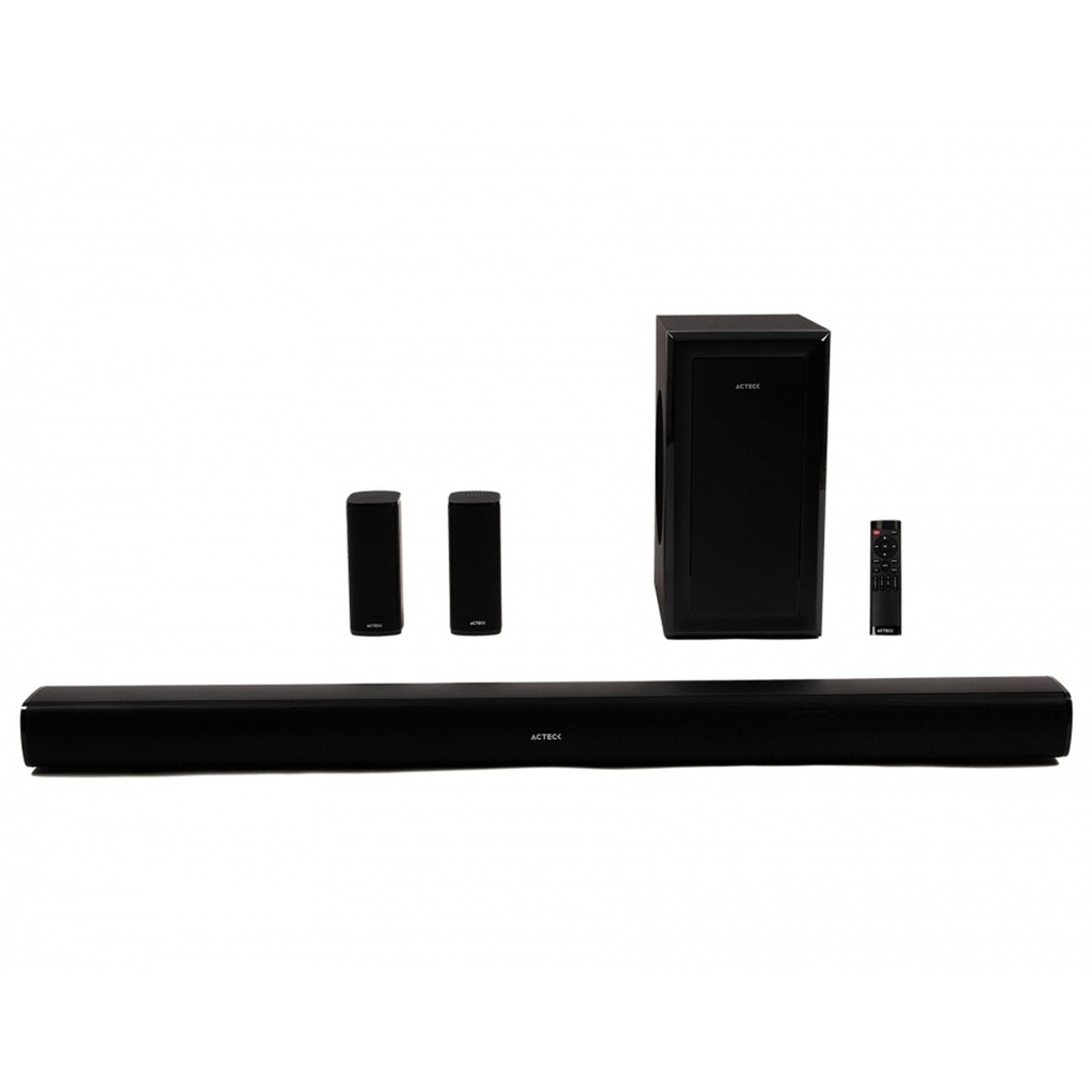 Barra de Sonido con Subwoofer Acteck Dynamic Stage BS700 Bluetooth Alámbrico/Inalámbrico 5.1 Canales 180W RMS