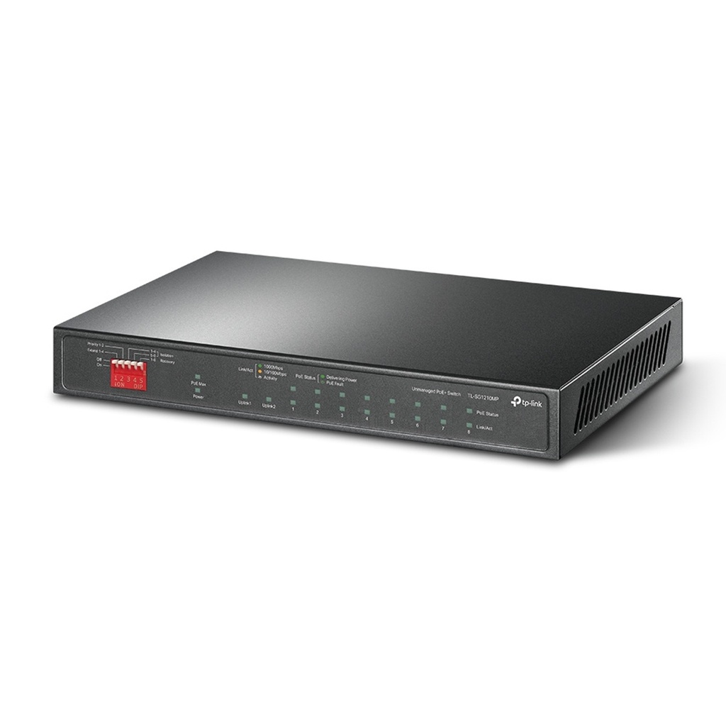 Switch TP-Link TL-SG1210MP 9 Puertos Gigabit Ethernet 10/100/1000 8 x PoE+ 123W 20 Gbit/s 4000 Entradas No Administrado 