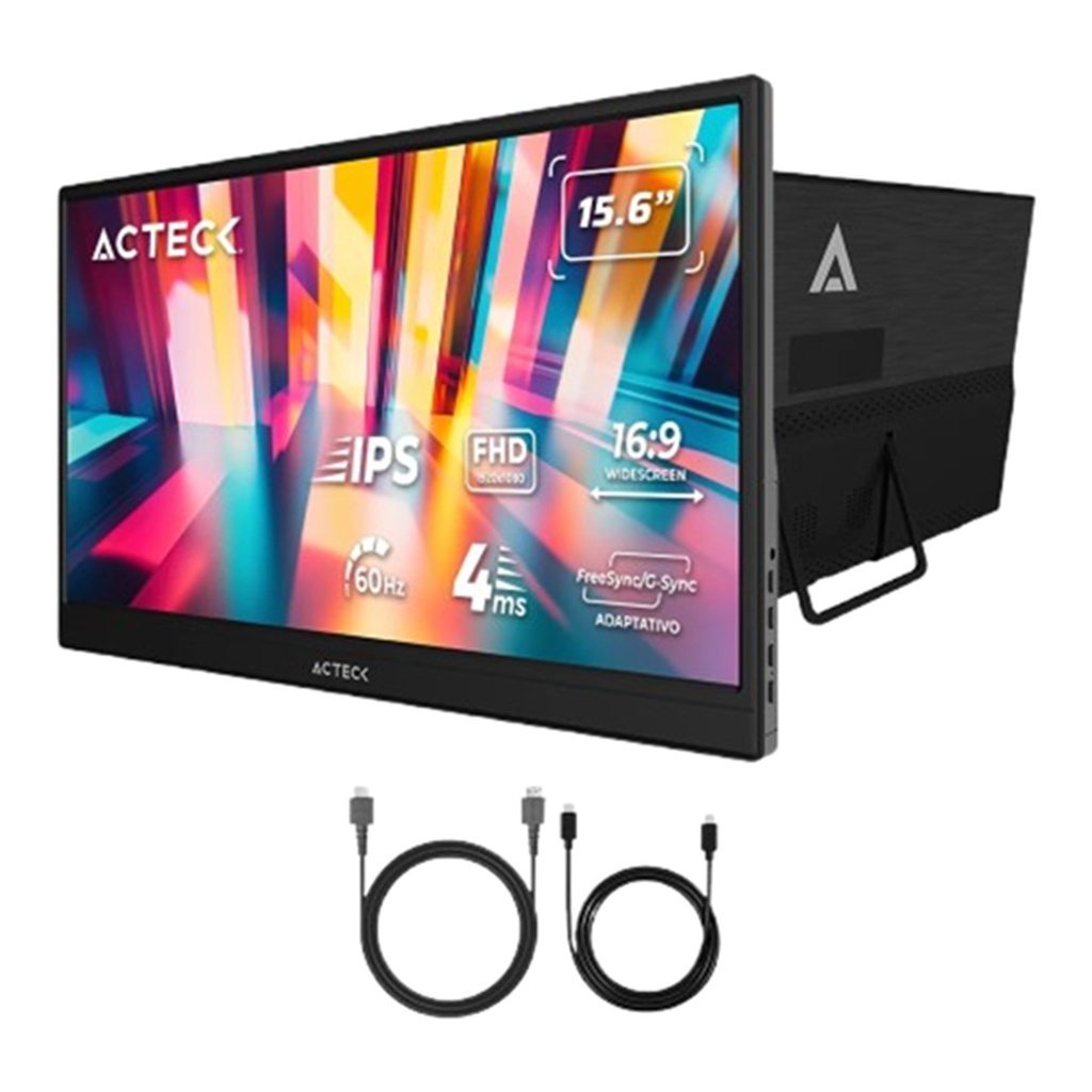 Monitor Portátil Acteck LinkPad LP15Y LCD 15.6" Full HD G-Sync/FreeSync 60Hz Bocinas Integradas
