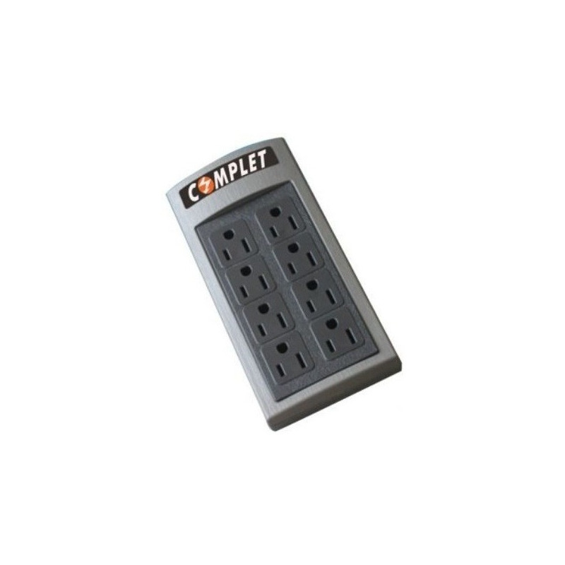 Barra Multicontactos Con Supresor Complet 720w Con 8 Contactos