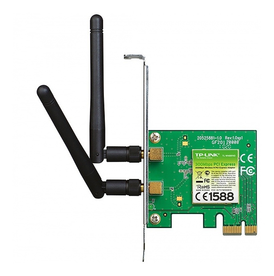 Tarjeta De Red TP-Link TL-WN881ND V1 Inalámbrico 300 Mbit/s PCI Express WLAN Con Antena De 2dBi