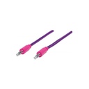 Cable stereo manhattan 3.5 m-m ipod a stereo 1.0m textil morado