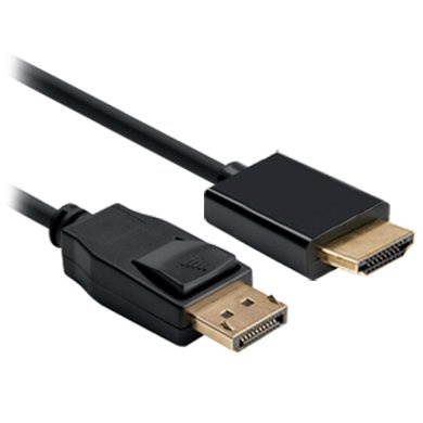 Cable brobotix displayport a hdmi v1.2 de 1.80mts, negro
