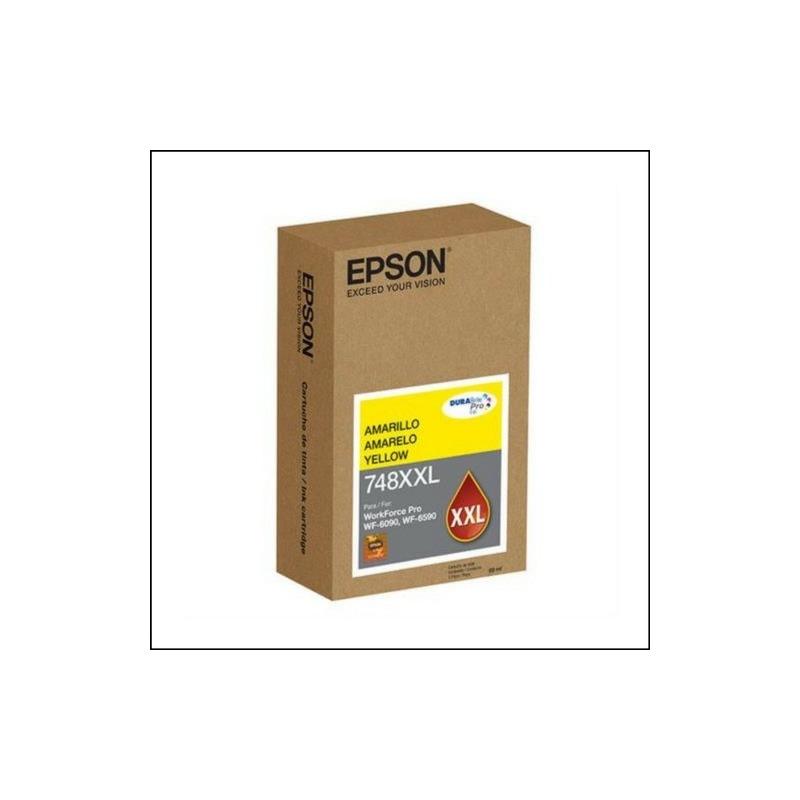 Cartucho epson modelo t748xxl amarillo, para wf-6090, wf-6590, alta capacidad