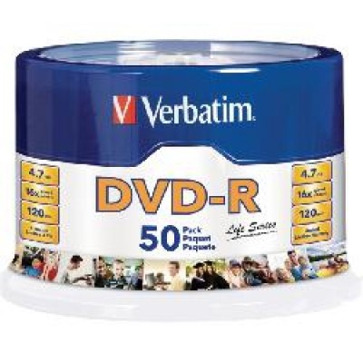 Verbatim Torre De Discos Virgenes Para DVD DVD-R 16x 50 Discos