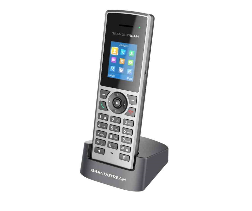 Telefono Inalambrico DECT para Estacion Base 10 Cuentas SIP Audio HD, Pantalla a color 1.8 Altavoz