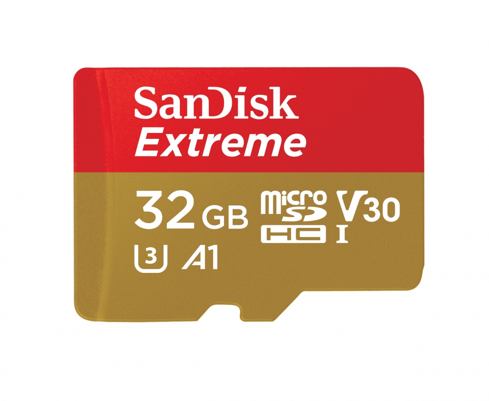 Memoria Flash SanDisk Extreme 32GB MicroSDHC UHS-I Clase 10 Con Adaptador