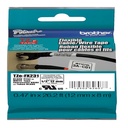 Cinta brother tzefx231 laminada flexible texto negro fondo blanco 12mmx8m