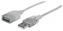 Cable USB Manhattan USB A Macho - USB A Hembra 1.8 Metros