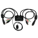 Switch KVM StarTech de 2 Puertos HDMI USB Audio con Cables Integrados