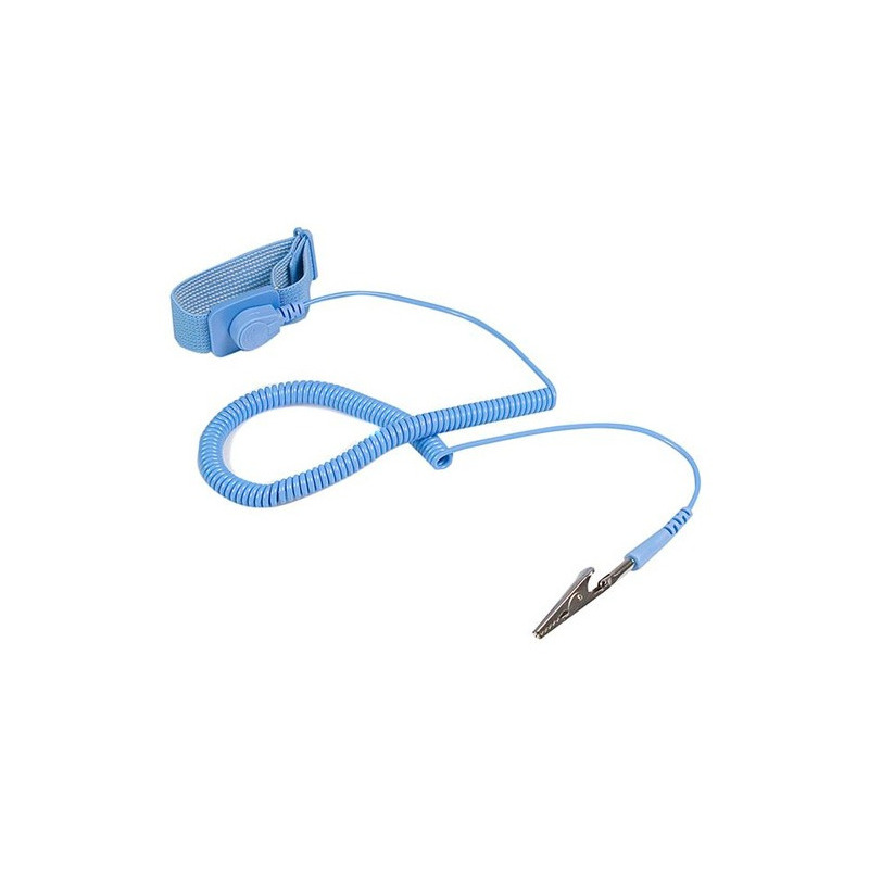 Pulsera antiestatica con cable a tierra - brazalete antiestatico con protección esd - startech.com mod. sws100