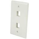 Placa De Pared De 2 Salidas StarTech PLATE2WH RJ-45
