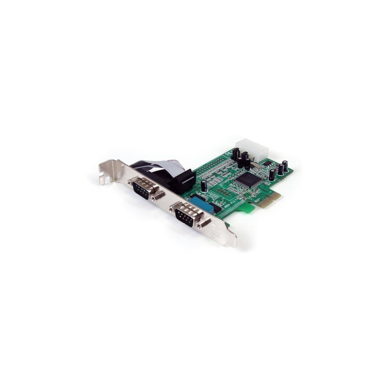 Tarjeta adaptadora pci express pcie de 2 puertos serial rs232 db9 uart 16550 - startech.com mod. pex2s553