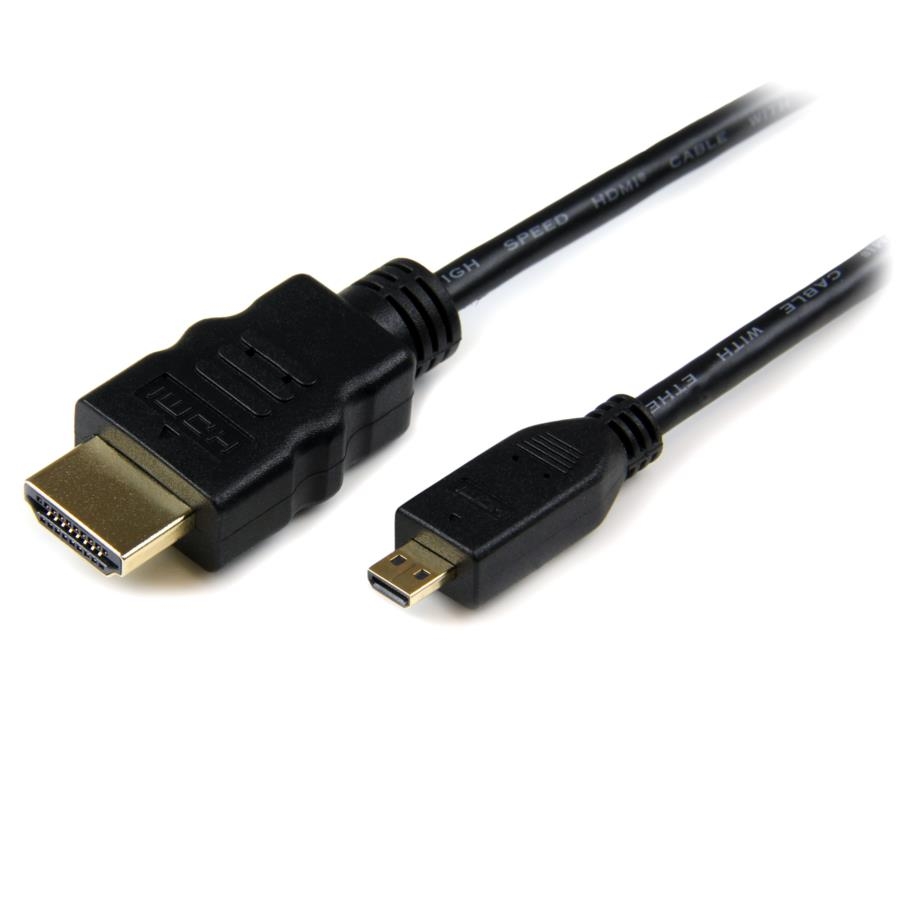 Cable Hdmi De Alta Velocidad Con Ethernet A Micro Hdmi 3m  2x macho Adaptador negro