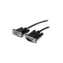 Cable 1m de extensión directo straight through serial rs232 video pantalla ega db9 macho a hembra - extensor negro - startech.co