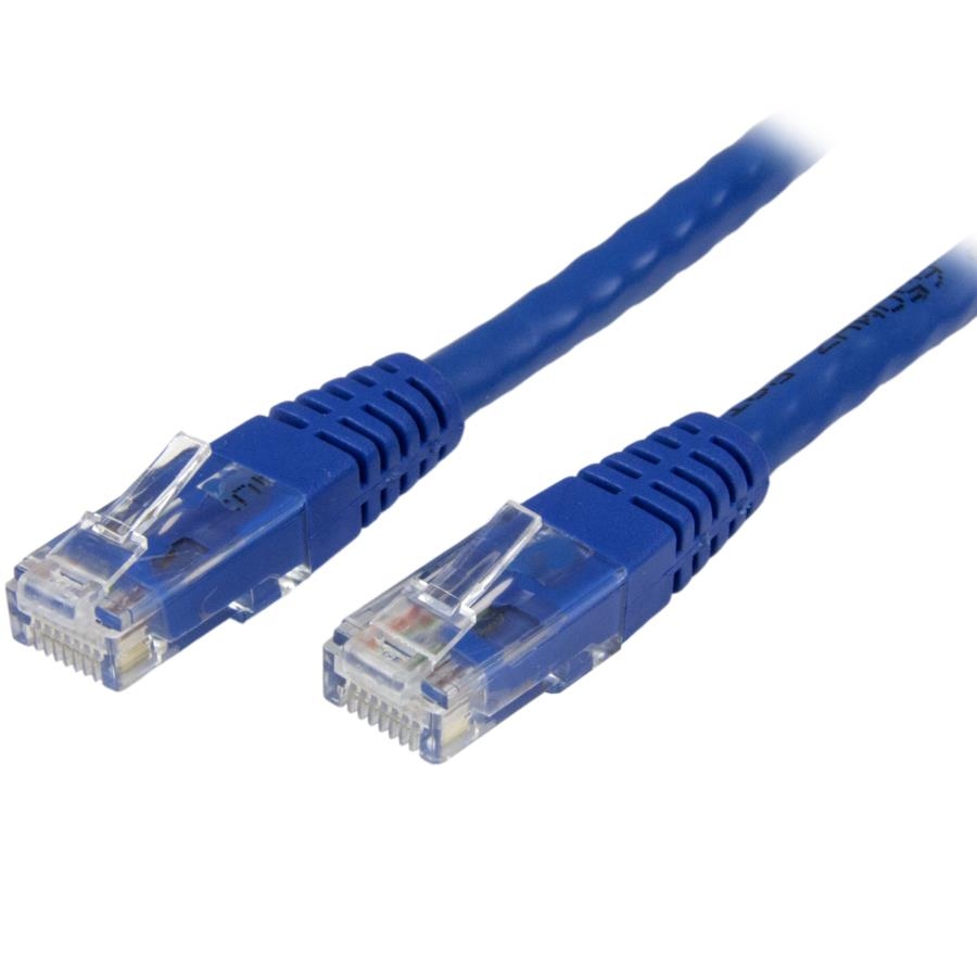 Cable de red 91cm categoría cat6 utp rj45 gigabit ethernet certificado etl - patch moldeado - azul - startech.com mod. c6patch3b