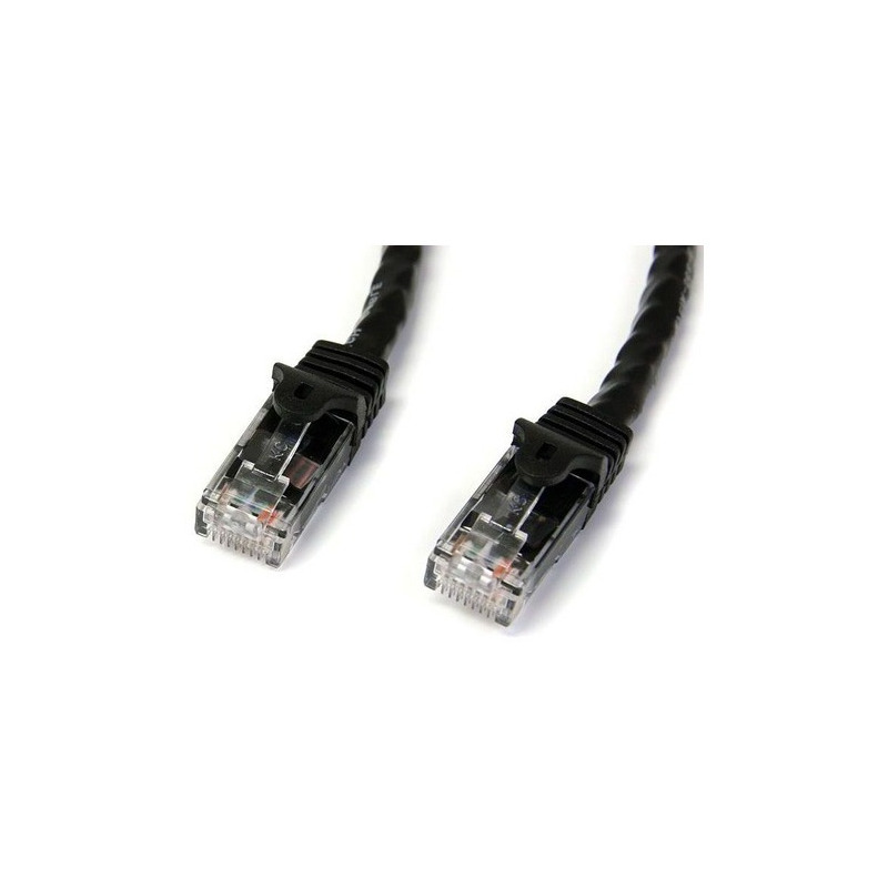 Cable de red ethernet snagless sin enganches cat 6 cat6 gigabit 5m - negro - startech.com mod. n6patc5mbk