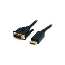 Cable 1.8m adaptador de video displayport® a dvi - convertidor - mini dp macho - dvi-d macho - 1920x1200 - pasivo - negro - star