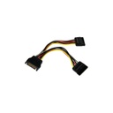 Cable  adaptador bifurcador divisor de alimentación sata de 0,15m - 2x hembra sata - 1x macho sata - startech.com mod. pyo2sata
