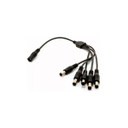 Divisor de energia saxxon psuwb08 pulpo c/5 conectores macho 2.1mm 1 conector hembra