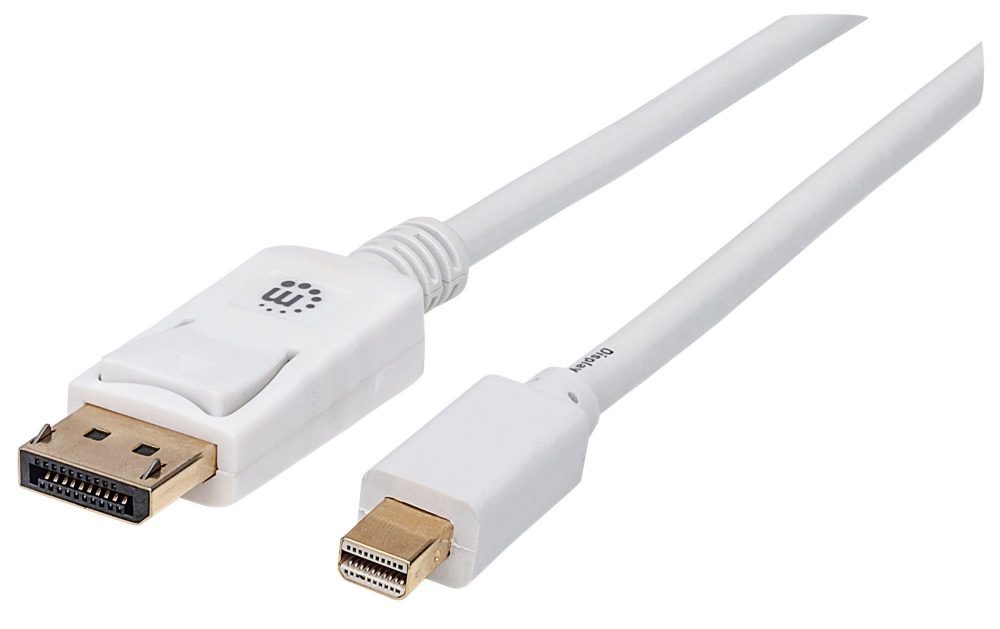 Cable manhattan displayport mini 2.0m blanco 324748