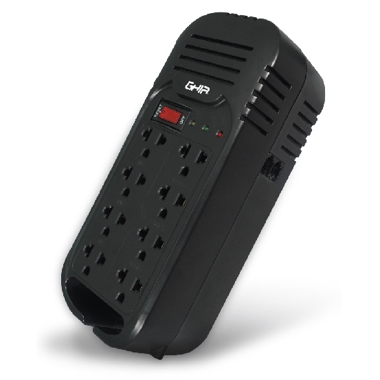 Regulador de voltaje ghia 2000va 800w 8 contactos.