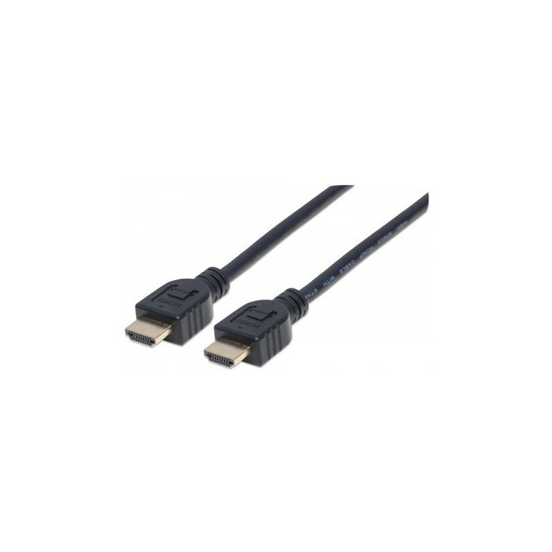Cable hdmi alta velocidad c/ ethernet m-m p/ pared 3m manhattan 353946