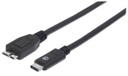 Cable usb-c manhattan cm-micro b v3 1.0m negro 3amp 353397