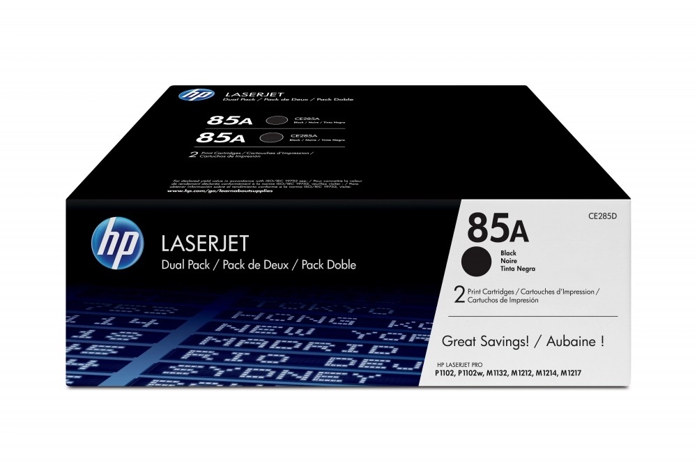Tóner HP 85A Paquete Doble Negro Original 2x1600 Páginas