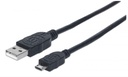 Cable USB Manhattan 325677 USB A Macho - Micro USB B Macho 50cm