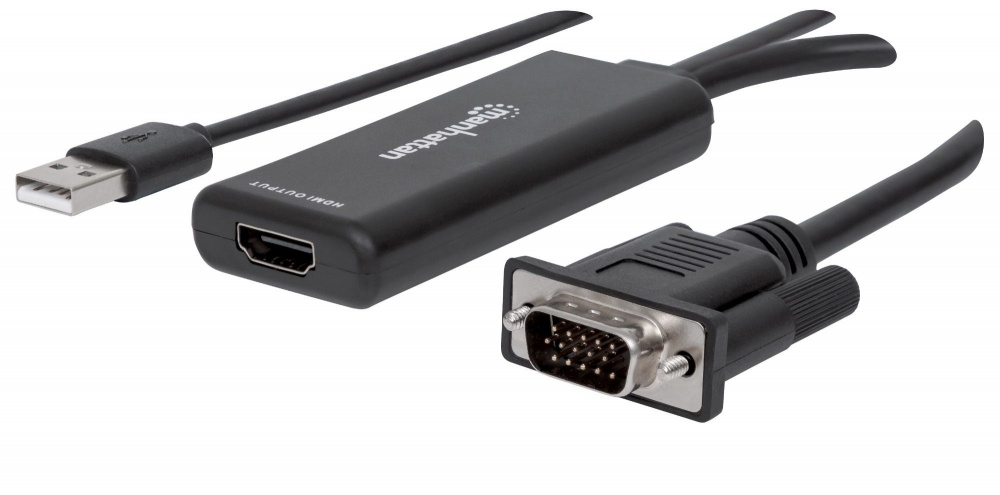 Convertidor manhattan video vga+audio usb a hdmi 152426