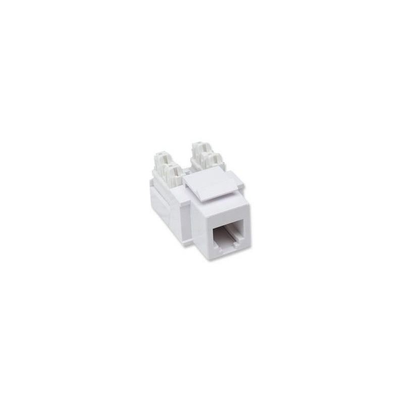 Conector jack intellinet rj11/12, cat 3, para telefonía de imacto, (210843) blanco