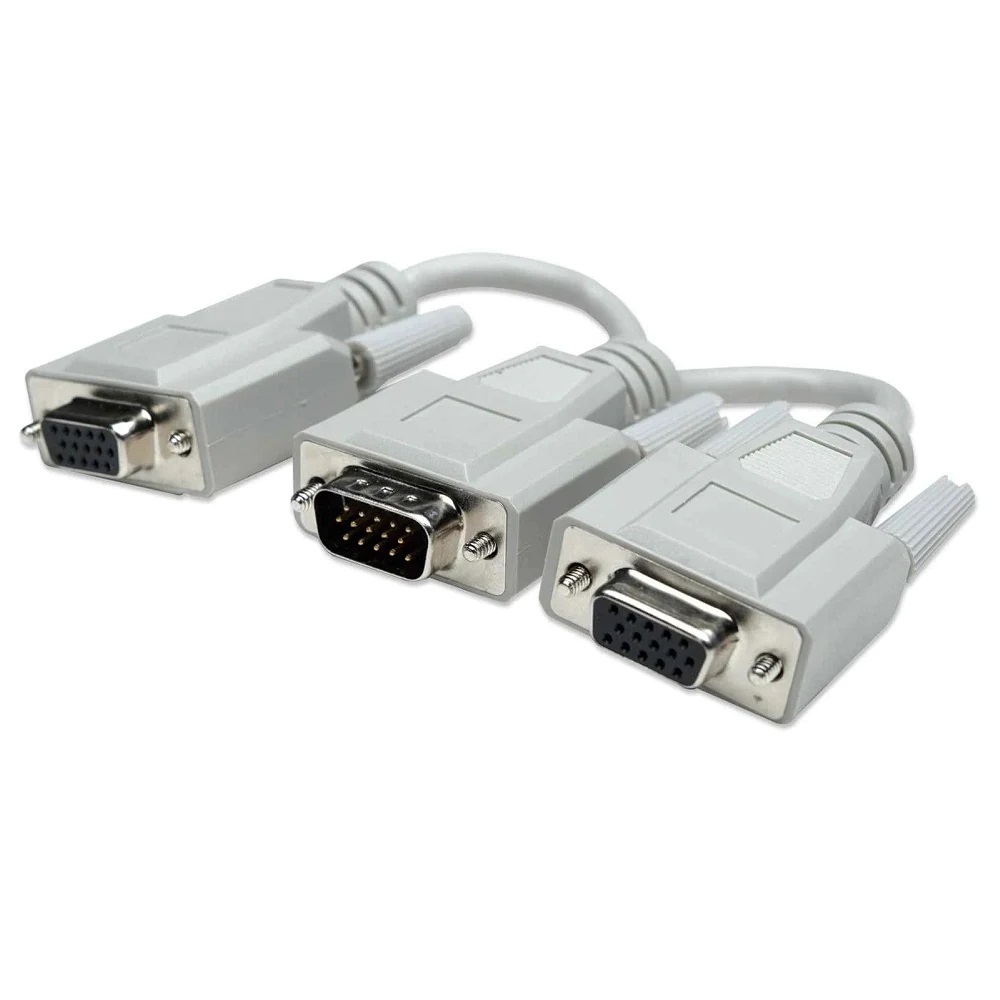Cable VGA 1 Hembra 2 Machos DH15 en Y Manhattan 328302