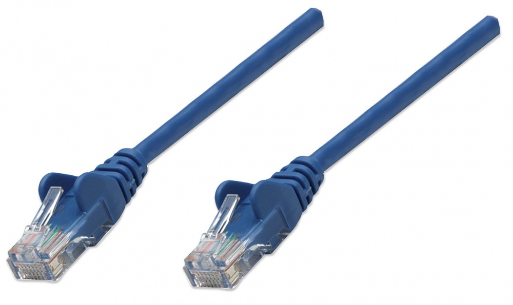 Cable patch cat 6, utp 25.0f (7.6mts) intellinet color azul 342629
