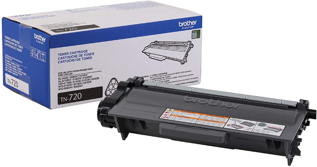 Cartucho de Tóner Brother Negro TN-720 3,000 Páginas
