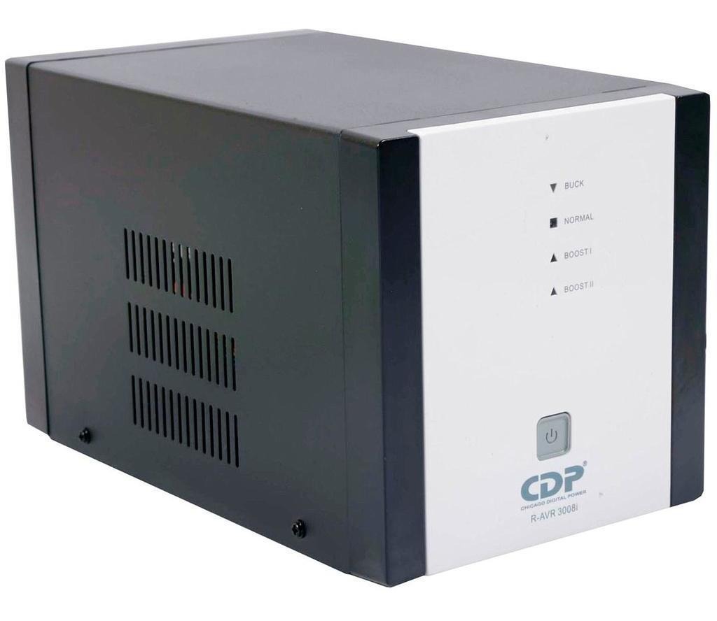 Regulador marca cdp mod r-avr3008 3000va/2400w, 8 contactos, coaxial