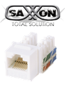 Saxxon m265c5w - modulo jack keystone rj45 / 8 hilos / cat 5e / compatible con calibres  awg 22-26 / color blanco