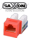 Saxxon m2656ar - modulo jack keystone rj45 / 8 hilos / cat 6a / compatible con calibres  awg 22-26 / color rojo