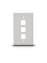 Saxxon a1753a - placa de pared/ vertical/ 3 puertos tipo keystone/ color blanco