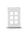 Saxxon a1756a - placa de pared / vertical / 6 puertos tipo keystone / color blanco