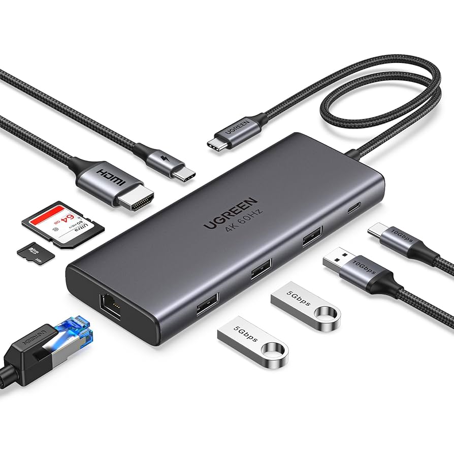 HUB USB-C (Docking Station) 9 en 1 | 3 USB-A 3.0
