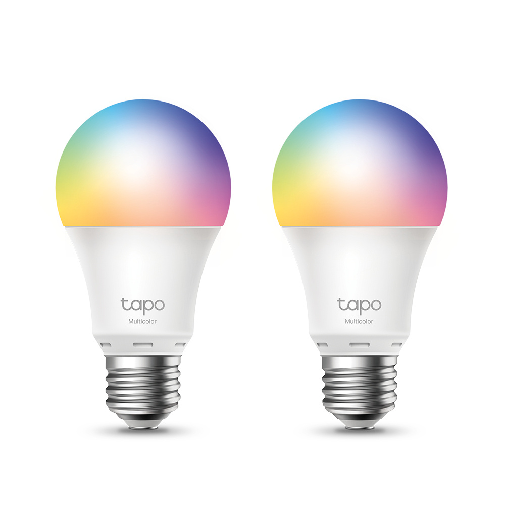 Foco Regulable Inteligente TPL-Link Tapo L530E WiFi Multicolor Base E27 8.7W 806 Lúmenes Blanco 2 Piezas