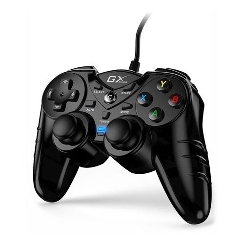 Control genius max fire gx-17uv, usb 1.8 m, 17 botones, doble vibracion, compatible con pc/ ps3, negro