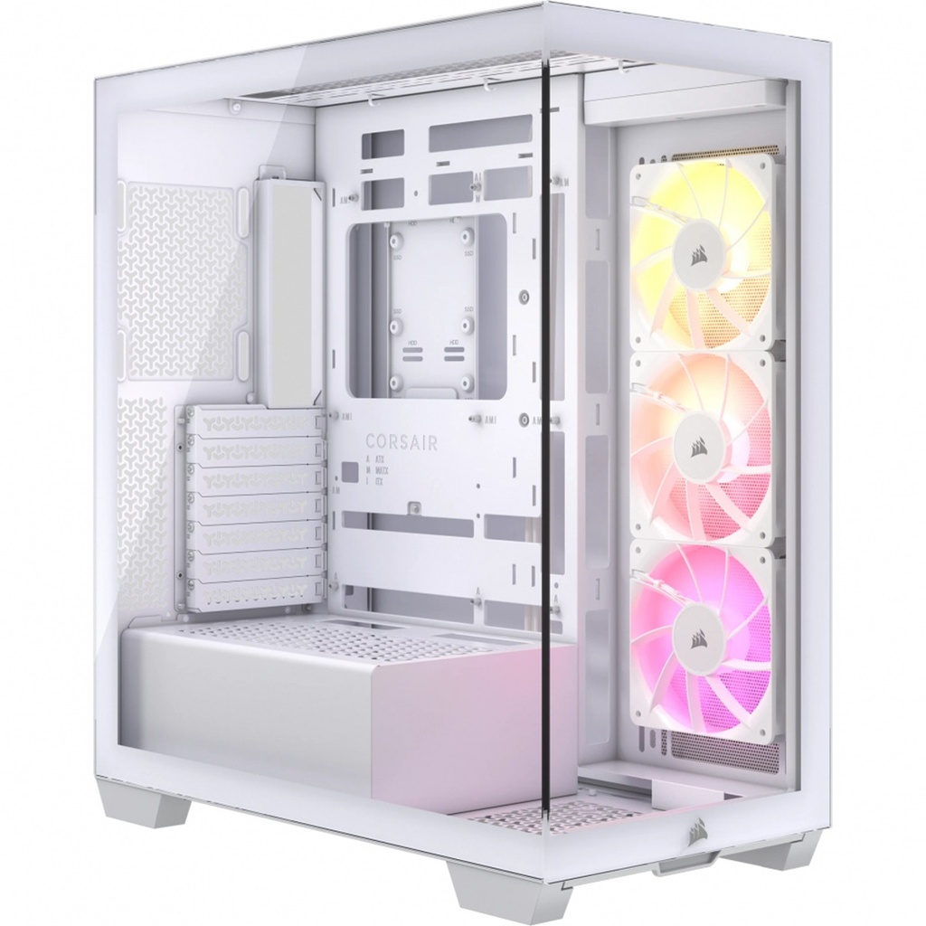 Gabinete Corsair 3500X ARGB Midi-Tower Mini-ITX/Micro-ATX/ATX/E-ATX USB 3.2 sin Fuente 3 Ventiladores RGB Instalados