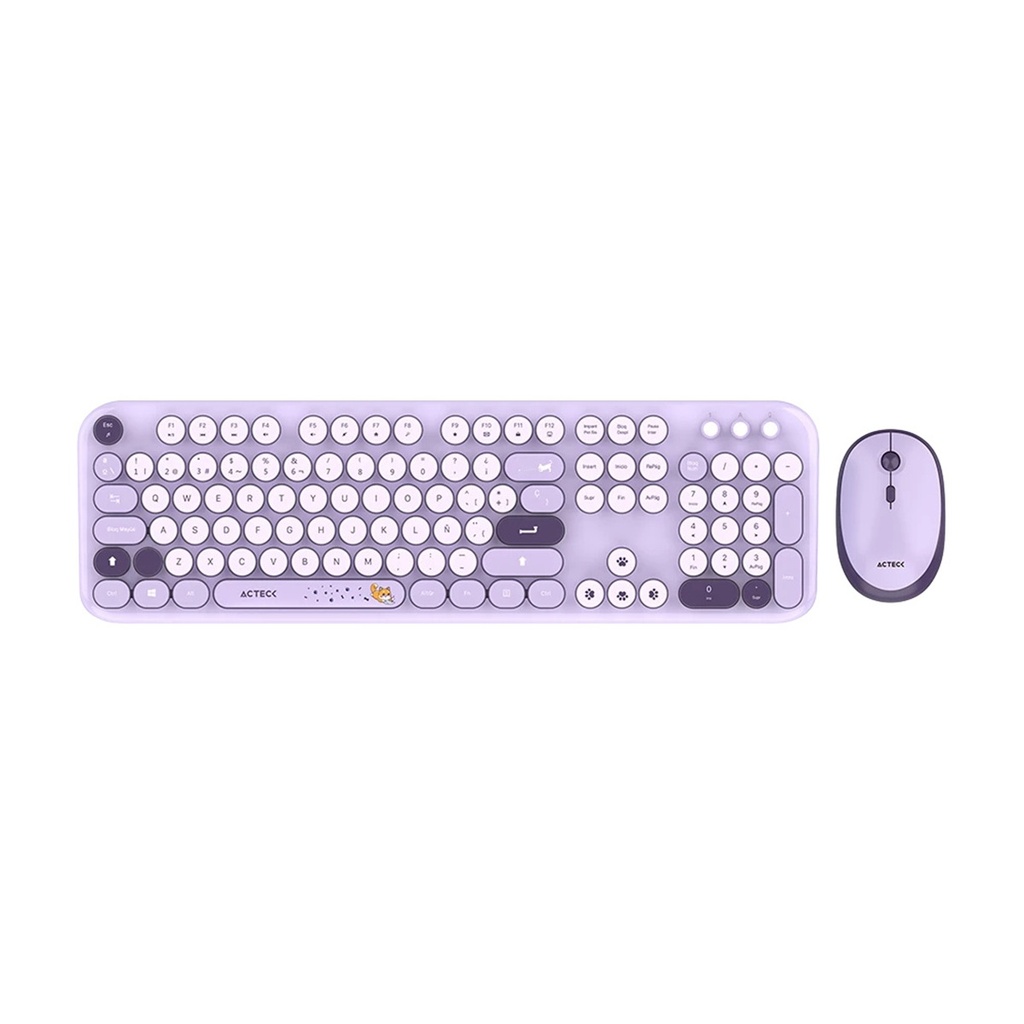 Kit de Teclado y Mouse Acteck Creator Chic K- Colors MK485 RF Inalámbrico Español